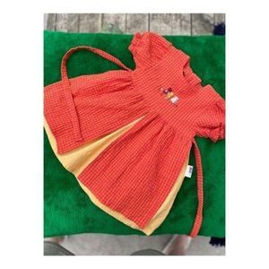 Liegelind Gingham Prairie Dress Smock Puff Sleeves Sz 74